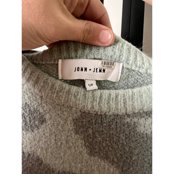 John + Jenn Blue Cheetah Finn Sweater Size Small - Picture 3 of 5